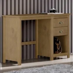 Escrivaninha 110cm 2 Gavetas Home Office Lázio Freijó F07   - Mpozenat