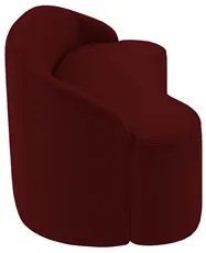 Sofá 4 Lugares para Sala de Estar Living 230cm Theo D06 Veludo Bordô -