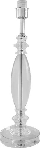 Base De Abajur Cristal Metal Cromado 15Cm Castical