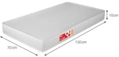 Berço Mini Cama Com Colchão e Cômoda 64cm Doce Sonho Branco - Qmovi