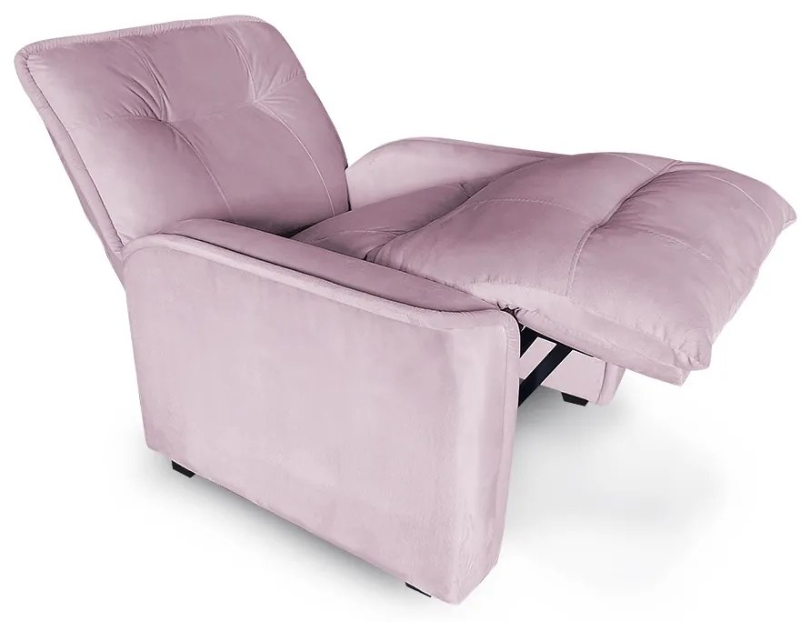 Poltrona do Papai Reclinável Orion Veludo Rosê - Sheep Estofados - Rosa