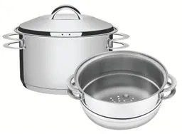 Jogo de Cozi-Vapore Tramontina Solar em Aço Inox 2 peças 16 cm