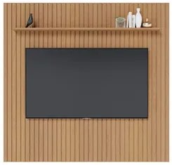 Painel para TV 82 Polegadas Ripado 250cm Nigéria C05 Freijó - Mpozenat