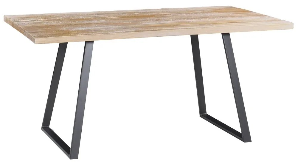 Mesa Sala de Jantar Cozinha Ogleary 160cm Grafite Madeira Maciça Driftwood G54 - Gran Belo