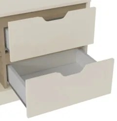Rack Tv 65 Pol 160cm com 1 Porta Jaina Off White/Carvalho A09 - Mpozen