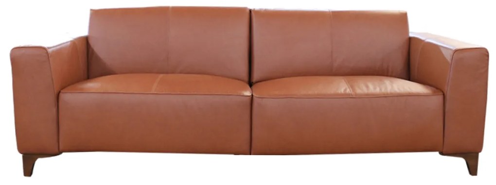 Conjunto Sofá de Couro 2 e 3 Lugares Devon M06 Cor Crystal Avermelhado 467 - ADJ DECOR