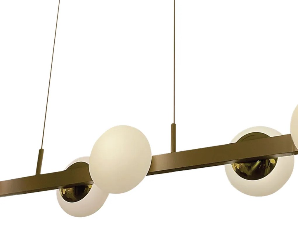Pendente Aivi 14X10X100Cm Led 30W - Usina 19750/6 Led (MR-T - Marrom Texturizado, 4000k, 220v)