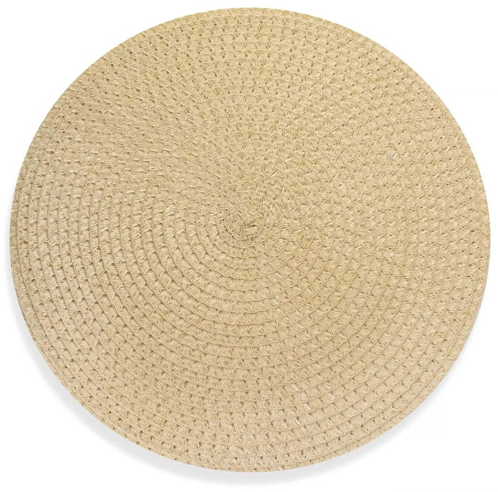 Jogo Americano Redondo de Plástico Creme 38 cm - D'Rossi