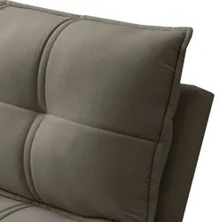Sofá Retrátil 3 Lugares com Porta Copo 230cm Malta F05 Veludo Marrom -