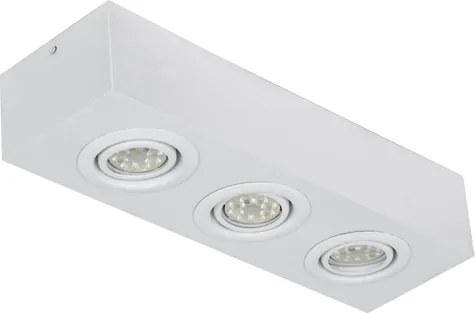 Plafon De Sobrepor Aluminio Branco 36X11cm