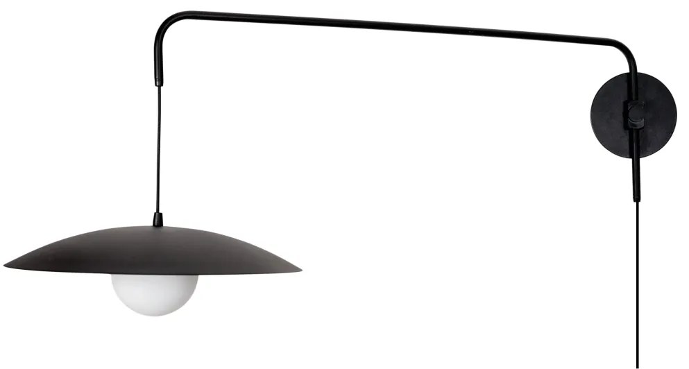 Arandela Zen 40X99,2X43,3Cm 1Xg9 Braço Haste E Cúpula Alumínio E Globo... (BT - Branco Texturizado)