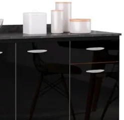 Armário de Cozinha CP01 Com Tampo 120cm Classic Z46 Preto - Mpozenato