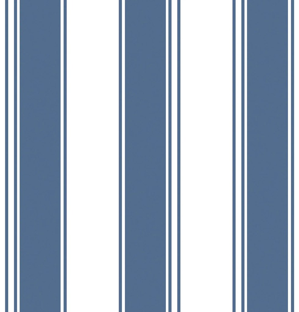 Papel de Parede Listrado azul e branco