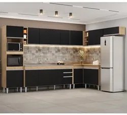 Armário de Cozinha Modulada de Canto 9 Peças CP06 Balcão com Pia Inox