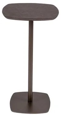 Mesa Apoio Violette Alta Tampo Recouro Mescla Cinza Base Bronze - 78288 Sun House