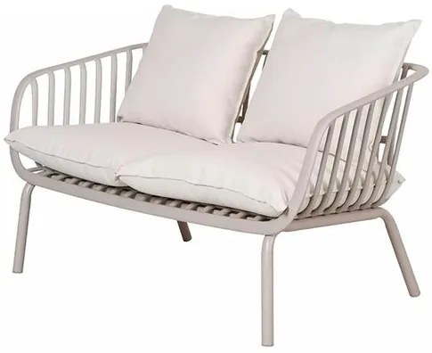 Sofá Noronha 02 lugares Polipropileno Nude Base Aço - 73483 Sun House