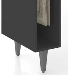 Balcão de Cozinha Porta Pano 20cm Pérola Z34 Preto - Mpozenat