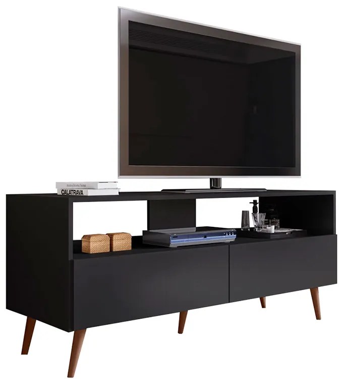 Rack Bancada para TVs até 55 Adawi MDP/BP Preto G96 - Gran Belo