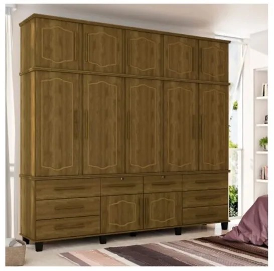 Guarda Roupa Triplex Diamante Imbuia - J&amp;A Móveis