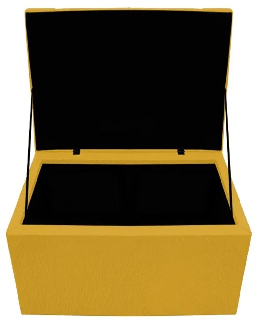 Calçadeira Copenhague 90 cm Solteiro Suede Amarelo - ADJ Decor