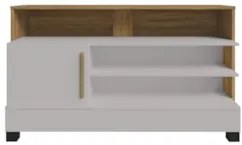 Rack Bancada Para TV 48 Pol 108cm Angra Off/Cinamomo B02 - Mpozenat