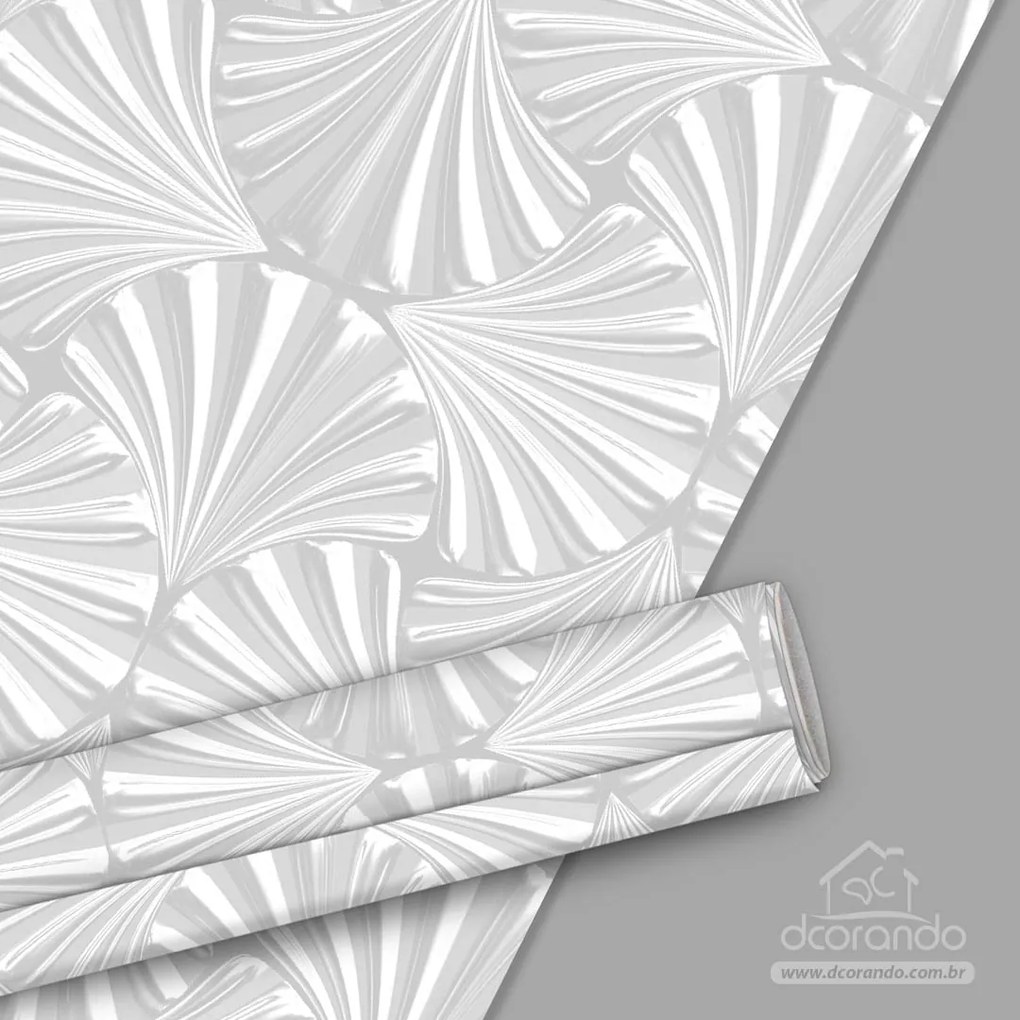 Papel de Parede Adesivo Branco Mona