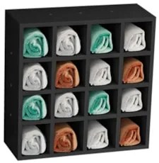 Nicho Decorativo Porta Toalha Para Salão Preto  - AJL Móveis