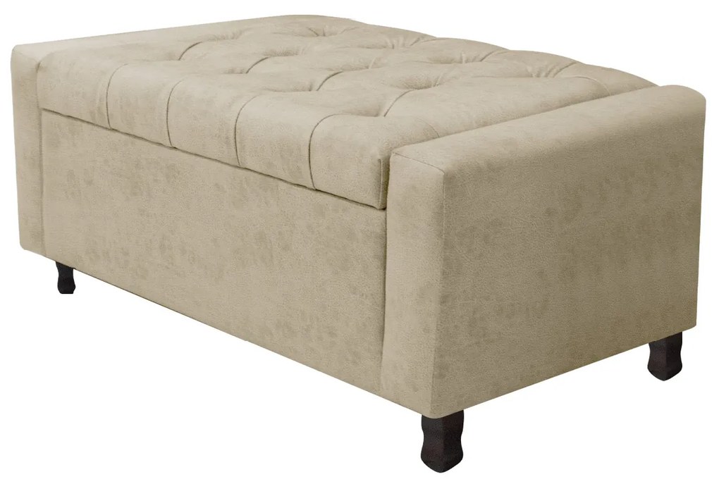 Kit Cabeceira e Calçadeira Baú Solteiro Everest P02 90 cm para cama Box Corano - ADJ Decor