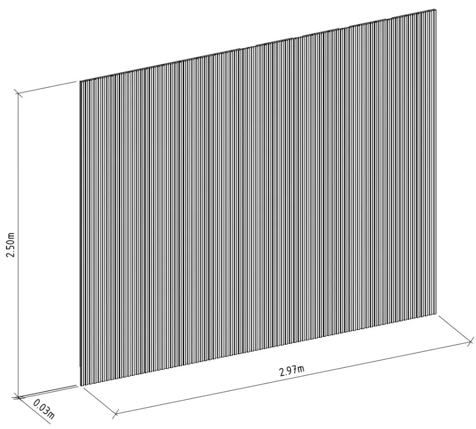 Painel Decorativo Ripado para Parede Mahalo 300x250 MDP Nature G77 - Gran Belo