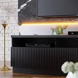 Estante Home Theater para TV até 70 Pol. com LED e Espelho Paraíso C05