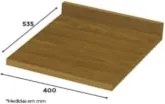 Tampo Para Balcão 40cm 100% MDF Essência Nature - Henn