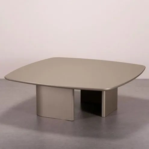 Mesa Centro Violette Alta Quadrada Tampo Base Champagne - 78294 Sun House