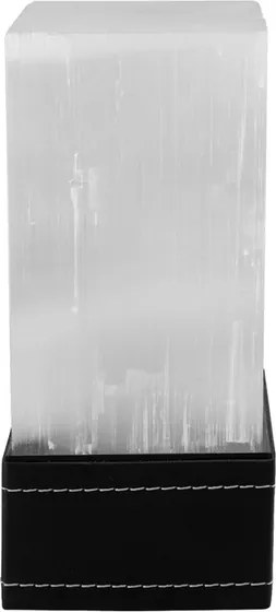 Luminaria De Mesa Led Rocha E Metal Preto 6W 3000K Contemp