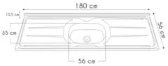 Armário de Cozinha CP02 Com Pia 180cm Pérola Z34 Branco - Mpozenat