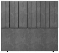 Cabeceira Cama Box Queen 160cm Estofada Plutus Veludo Cinza Z04 - Mpoz