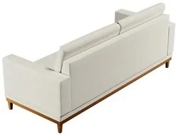 Sofá Living 180cm 3 Lugares Kayrós D05 Linho Cru - Mpozenato