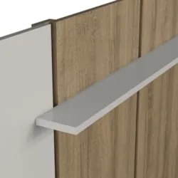 Estante Painel TV 75 Pol com LED 200cm Dolphin Mel/Arenas A05 - Mpozen