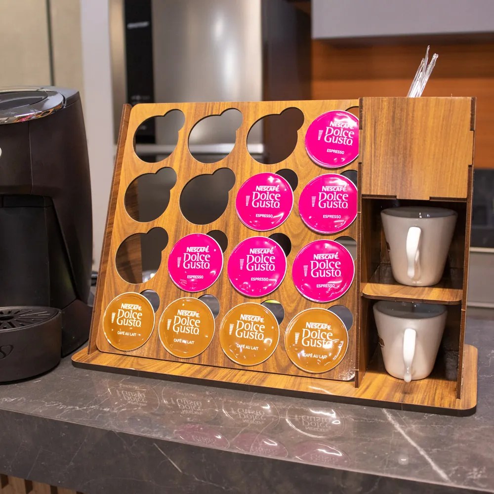 Porta Cápsula de Café Dolce Gusto e Porta Xícara - D'Rossi