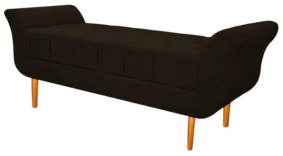 Recamier Estofado Ari 140 cm Casal Corano Marrom - ADJ Decor