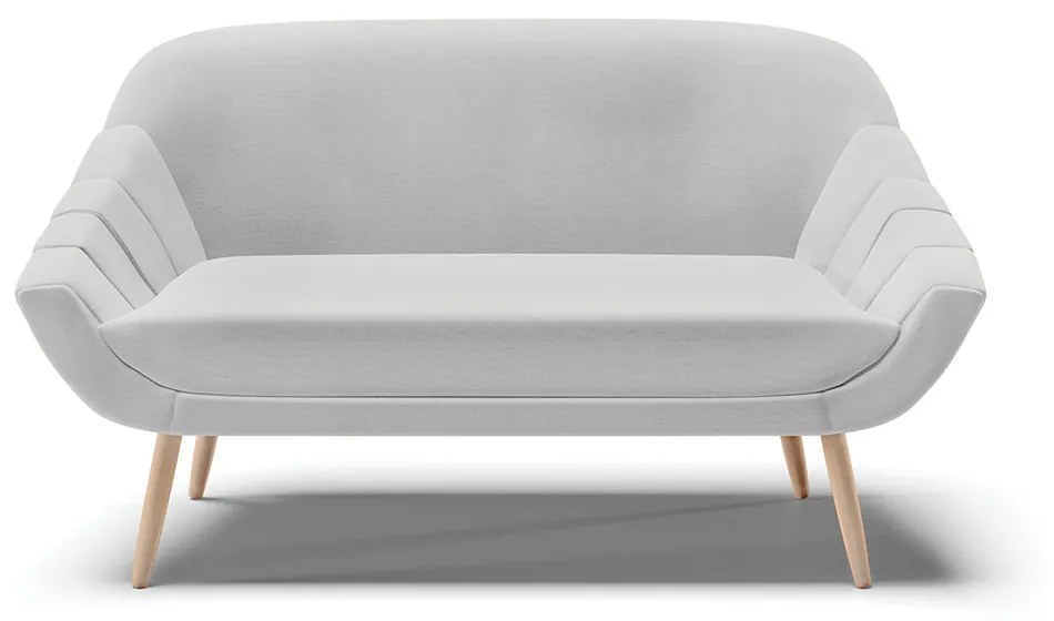 Namoradeira 02 Lugares Giovana Linho Pés Palito Natural - Indo Decorar - A05 Cinza