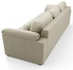Sofá Retrátil 4 Lugares Para Sala 332cm Dijon Couro Creme S07 - Mpozen