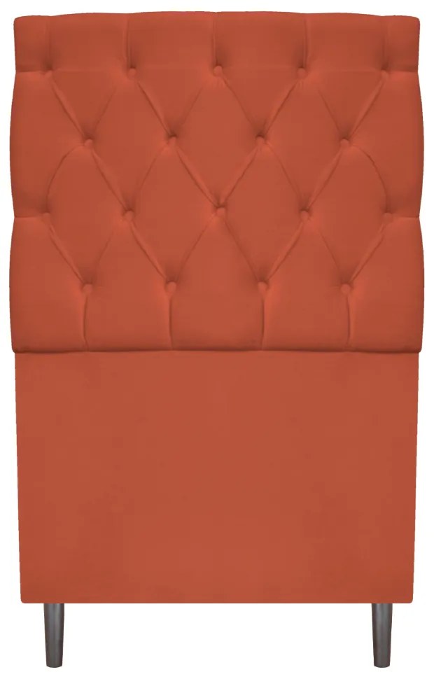 Cabeceira Estofada Liverpool 90 cm Solteiro Suede Terracota - ADJ Decor