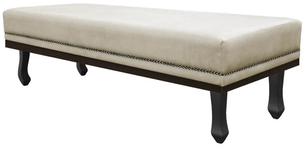 Calçadeira King Orlando P02 195 cm para cama Box Linho - ADJ Decor