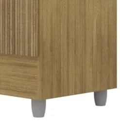 Guarda Roupa Solteiro 154cm Com 6 Portas Mayra Nature/Champanhe V02 -