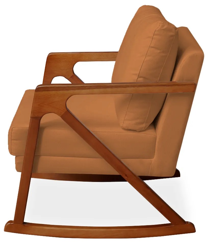 Poltrona Mona Amber Balanço Veludo Telha