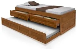 Bicama Solteiro Juvenil 2 Gavetas Bianca Imbuia - Atraente Móveis