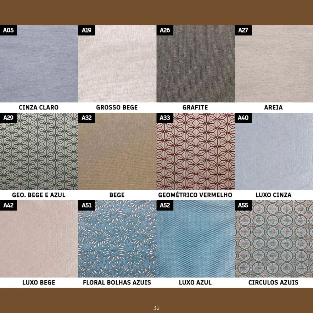 CATALOGO DE TECIDOS E CORES PARA POLTRON - Linho