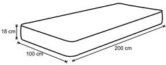 Colchão Solteiro Sleep Max Espuma D33 100x200x18cm Branco/Verde - Cast