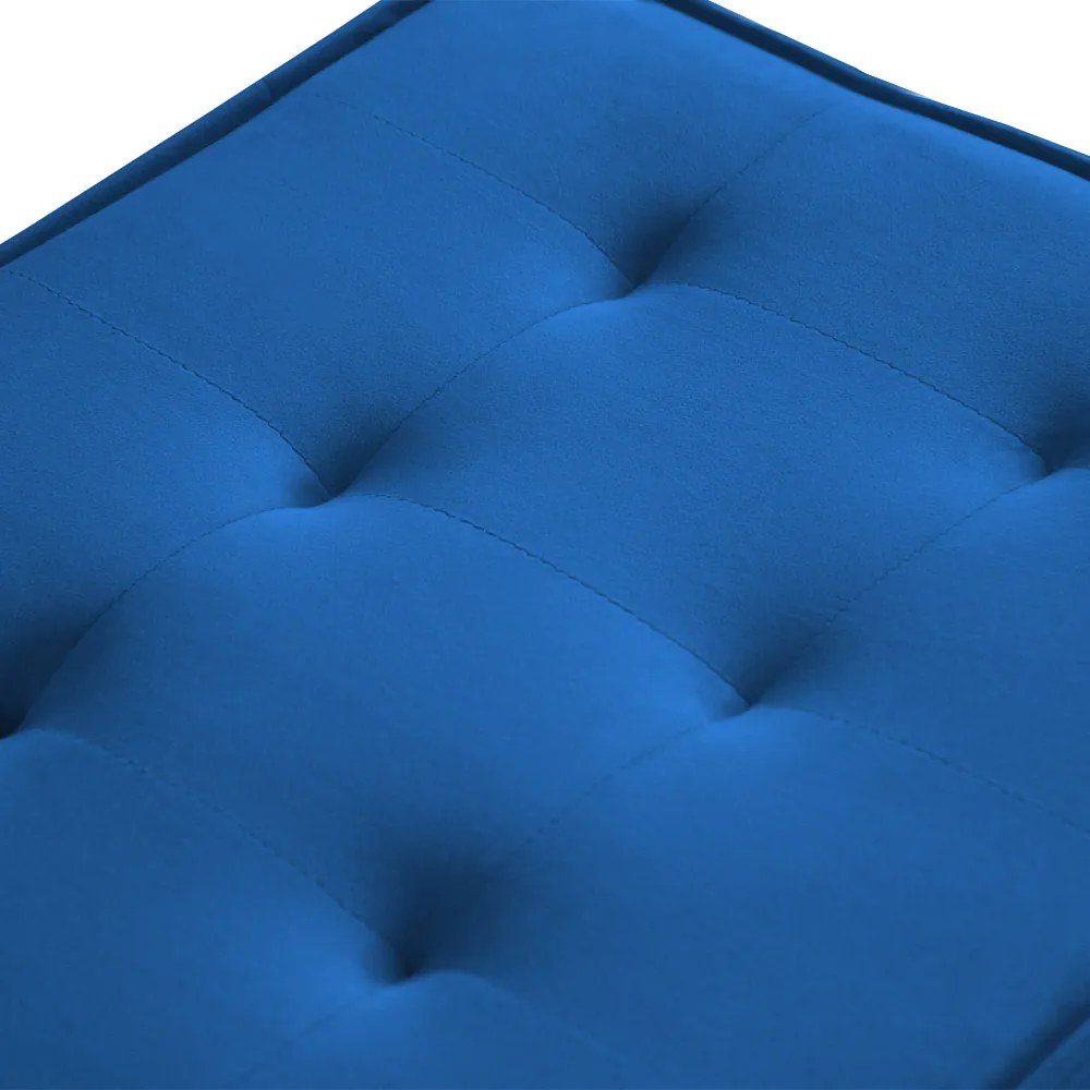 Puff Decorativo Coímbra 60x80 Suede Azul Royal