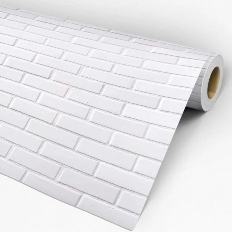 Papel de Parede Tijolinho Branco 0.52m x 3.00m